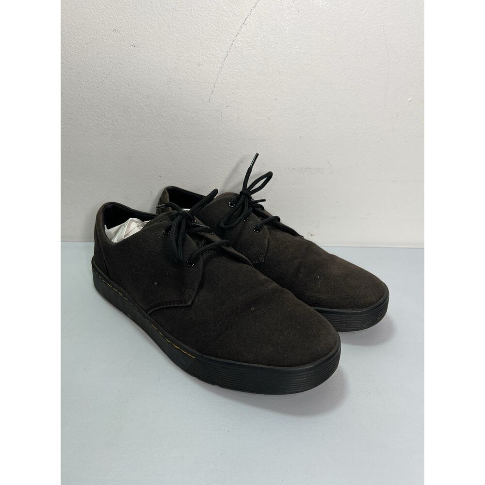 Dr. Martens Black Canvas Low-Top Lace-Up Shoes